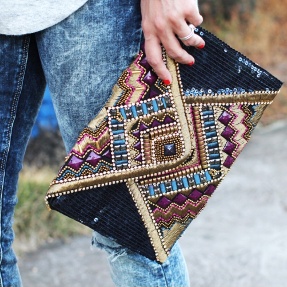 Multicolor Beaded Clutch from Anthropologie